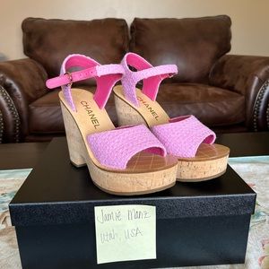 Brand New Chanel Sandals Pink Size 36